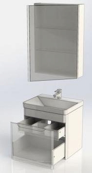 Комплект мебели для ванной Aquanet София 60 белый - 14 изображение