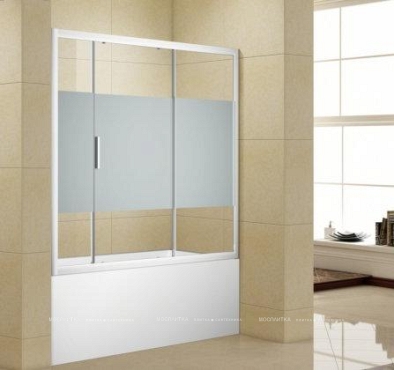 Шторка для ванны Aquanet Practic AE10-B-160H150U-CP, прозрачное стекло - 2 изображение
