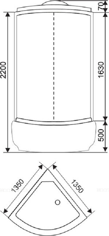 Душевая кабина Arcus AS-115 135x135 см стекла серые тонированные - изображение 2