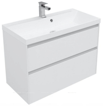 Комплект мебели для ванной Aquanet Гласс 90 белый - 8 изображение