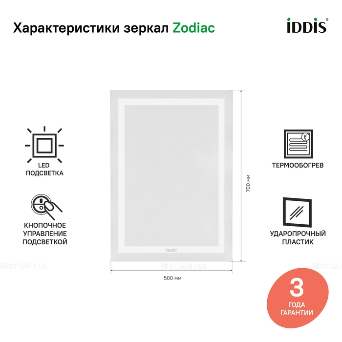 Зеркало IDDIS Zodiac ZOD50T0i98 - изображение 5