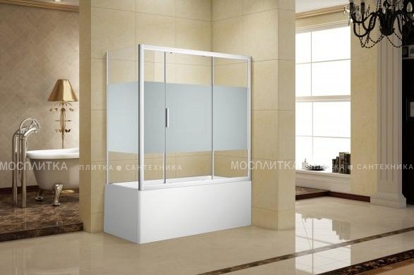 Шторка для ванны Aquanet Practic AE10-B-170H150U-CP, прозрачное стекло - изображение 3