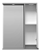Зеркальный шкаф Brevita Balaton 65 см BAL-04065-01-01П правый, с подсветкой, белый / серый - изображение 2