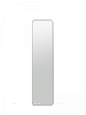Шкаф-пенал Art&Max Platino 40 см AM-Pla-400-1600-1D-R-L-DS-F с подсветкой, белый - 2 изображение