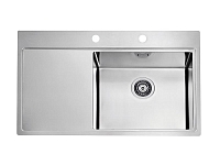 Кухонная мойка Alveus Pure 50R Kmb 1103653 нержавеющая сталь в комплекте с сифоном