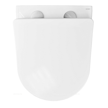 Унитаз подвесной безободковый Azario Grado AZ-0046 SP с крышкой-сиденьем микролифт, белый - 7 изображение