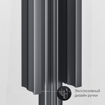 Душевой уголок Am.Pm Gem 90х90 см W90G-401-090BT профиль черный, стекло прозрачное - 9 изображение