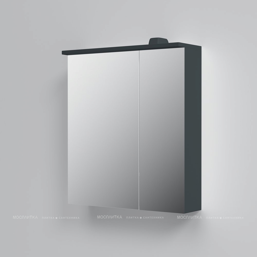 Зеркальный шкаф Am.Pm Spirit 2.0 M70AMCL0601GM левый 60 см графит матовый с подсветкой - изображение 2