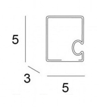 Крючок квадратный Inda Logic A3320BCR - 2 изображение