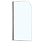 Душевая шторка на ванну Azario Merrit 80х140 см AZ-NF6211 800 профиль серебро, стекло прозрачное