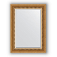 Зеркало в багетной раме Evoform Exclusive BY 3379 53 x 73 см, состаренное золото с плетением