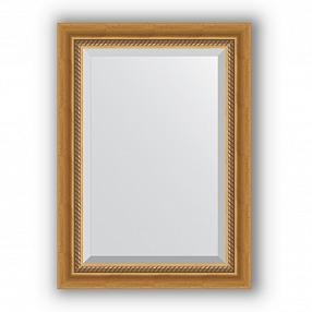 Зеркало в багетной раме Evoform Exclusive BY 3379 53 x 73 см, состаренное золото с плетением