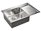 Мойка кухонная Paulmark Atlan Edge PM777851-BSL левая, брашированная сталь - 2 изображение