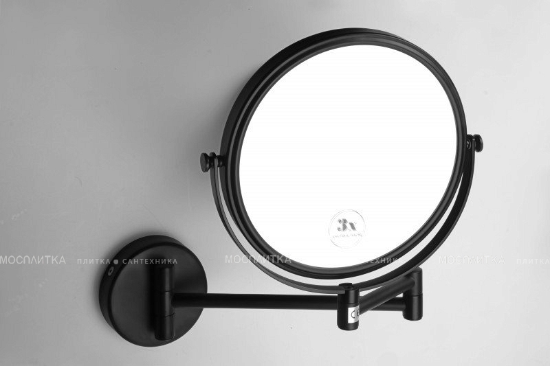 Косметическое зеркало Bemeta Dark 112201510 23 x 33 x 31 см, MS22U круглое, черный - изображение 2