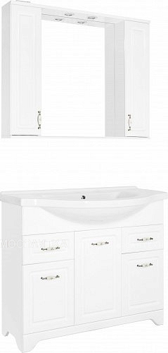 Зеркальный шкаф Style Line Олеандр-2 1000/С Люкс, белый - изображение 3