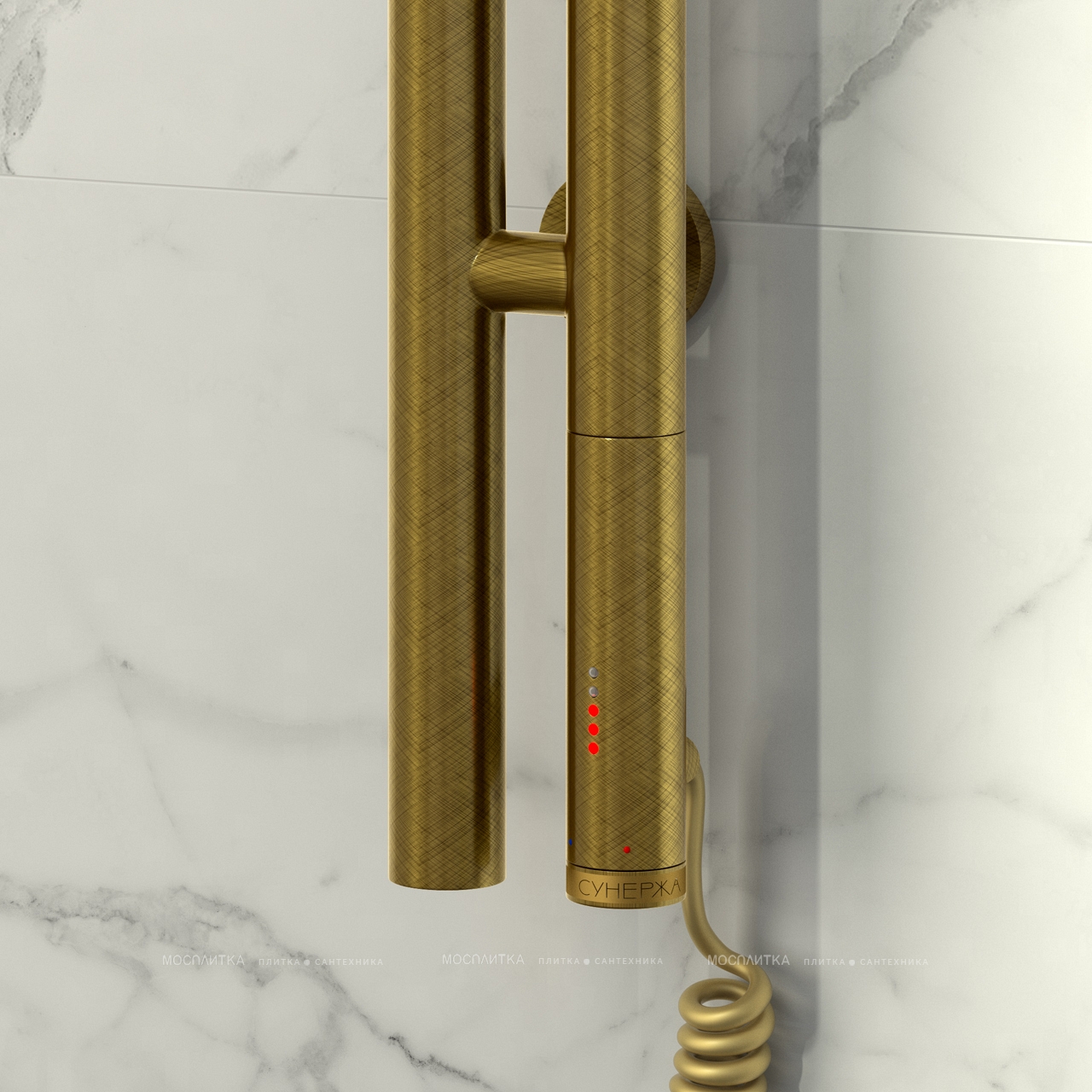 Полотенцесушитель электрический Сунержа Нюанс 2.0 180х8,5 см 05-0543-1853 состаренная бронза - изображение 3