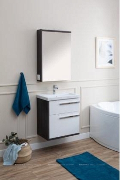 Комплект мебели для ванной Aquanet Фостер 60 эвкалипт мистери/белый - 9 изображение