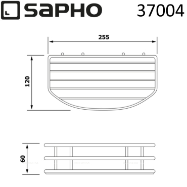 Полка Sapho Chrom Line 37004 хром - 4 изображение