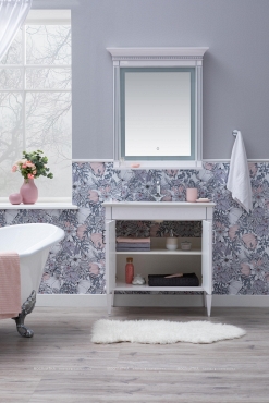 Комплект мебели для ванной Aquanet Селена 105 белый/серебро 2 двери - 9 изображение