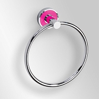 Полотенцедержатель-кольцо Bemeta Trend-i 104104068f 16 x 5 x 19 см, хром, розовый
