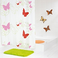 Штора для ванных комнат Ridder Butterflies красная