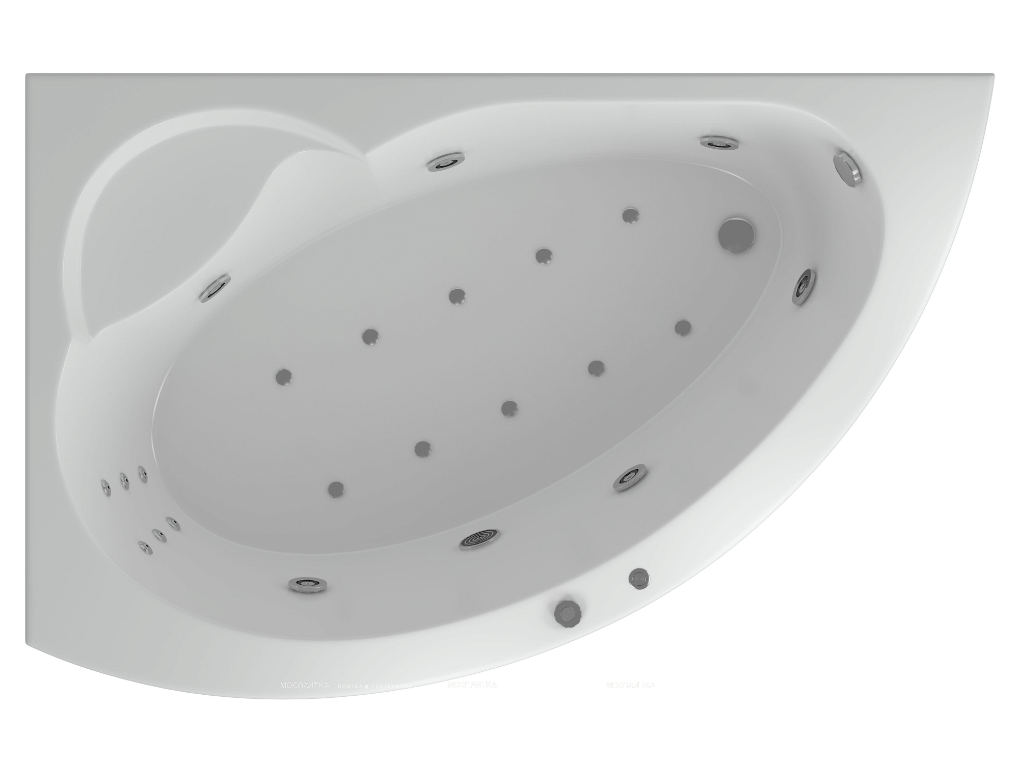 Акриловая ванна Aquatek Аякс 170 см L на объемном каркасе - изображение 2