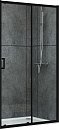 Душевая дверь 110 см Abber Schwarzer Diamant AG30110B стекло прозрачное, профиль черный