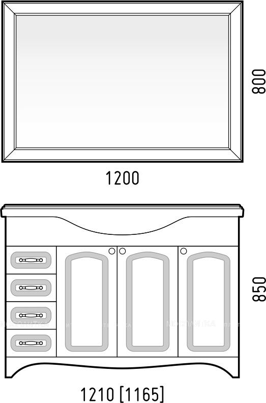 Зеркало Corozo Классика 120 LED SD-00000815,белый - изображение 9