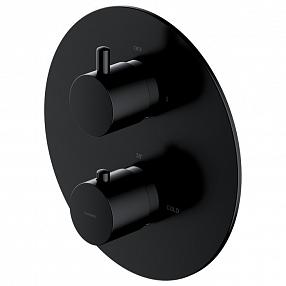 Смеситель Omnires термостатический для ванны скрытого монтажа (черный), Y1236ROBL