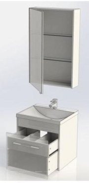 Комплект мебели для ванной Aquanet Августа 58 белый - 7 изображение