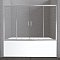 Шторка на ванну BelBagno UNIQUE-VF-2-150/180-140-C-Cr, профиль хром стекло прозрачное 180см