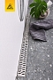 Душевой лоток 75 см Creto Zigzag CRE-750 ZN-Down с решеткой, хром - изображение 9