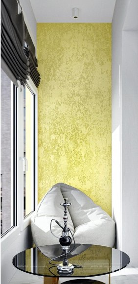 Дизайн Балкон в стиле Современный в желтом цвете №13060