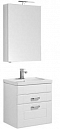 Комплект мебели для ванной Aquanet Рондо 60 2 ящика зеркало Камерино белый