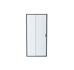 Душевая дверь Aquatek 120х200 см AQ ARI RA 12020BL профиль черный, стекло прозрачное