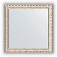 Зеркало в багетной раме Evoform Definite BY 3142 65 x 65 см, Версаль серебро