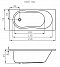 Акриловая ванна Cersanit Nike 150х70 см - 5 изображение