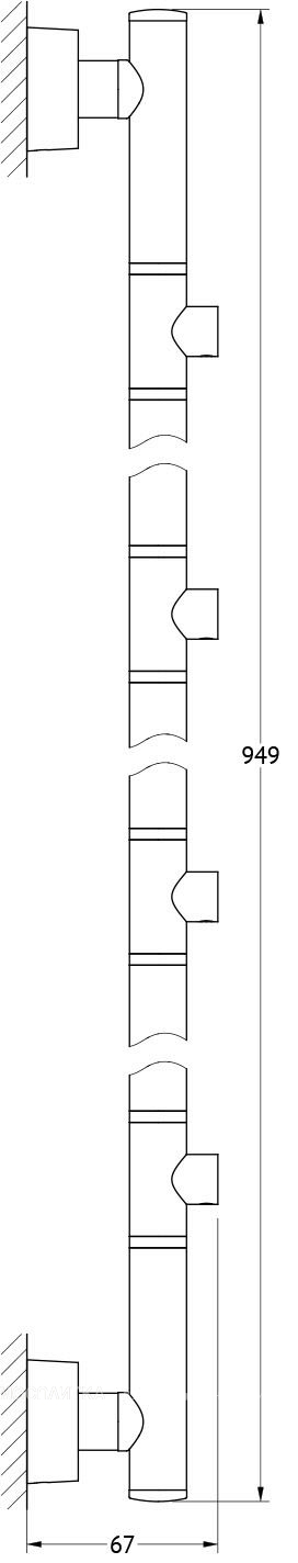 Штанга FBS Nostalgy NOS 076 четырехпозиционная длина 95 см - изображение 2