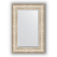Зеркало в багетной раме Evoform Exclusive BY 3426 60 x 90 см, виньетка серебро