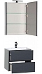 Комплект мебели для ванной Aquanet Алвита 60 серый антрацит - изображение 4