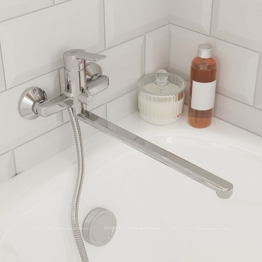 Смеситель Milardo Stripe STRSB02M10 для ванны с душем, хром - 2 изображение