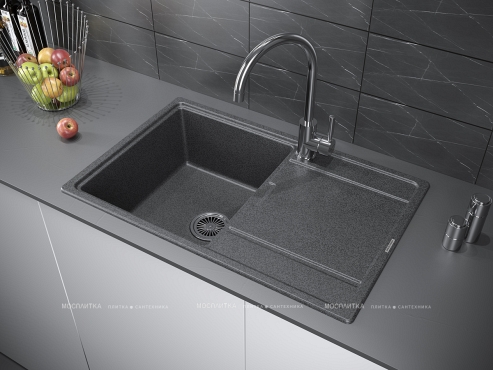 Мойка кухонная Paulmark Flugen PM217850-DG графит - 3 изображение