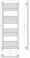 Полотенцесушитель водяной Сунержа Модус PRO 120х45 см 30-0450-1240 Матовый белый - изображение 3