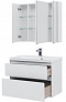 Комплект мебели для ванной Aquanet Гласс 90 белый - 4 изображение