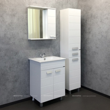 Шкаф-пенал Comforty Модена М-35 00-00001645 белая матовая - 3 изображение
