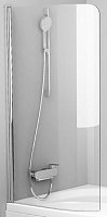 Шторка на ванну Ravak CVSK1 ROSA 140/150 L блестящая+ транспарент, серый