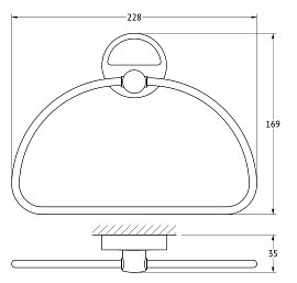 Кольцо для полотенца FBS Luxia LUX 022