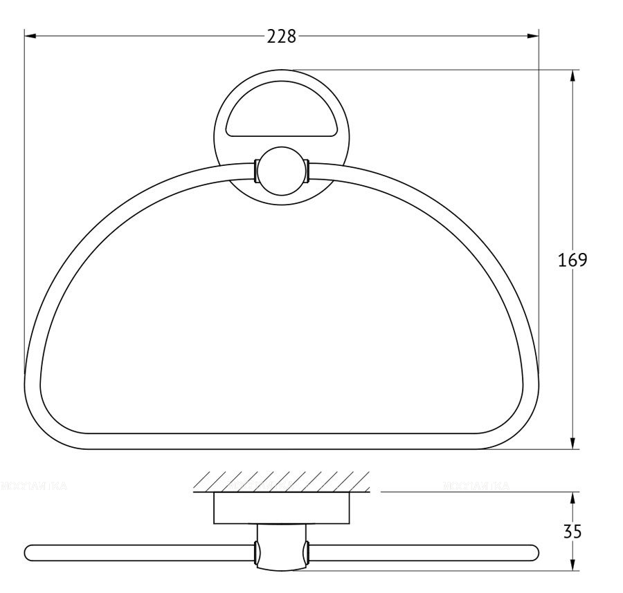 Кольцо для полотенца FBS Luxia LUX 022 - изображение 2