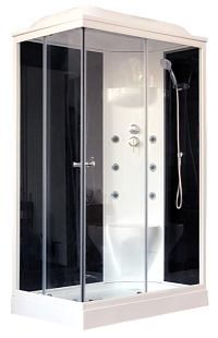 Душевая кабина Royal Bath 8120HP7-BT черное/прозрачное правая