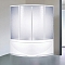 Душевая шторка на ванну Bas Ирис Империал 150х145 ШТ00028 профиль белый, стекло рифленое - изображение 5
